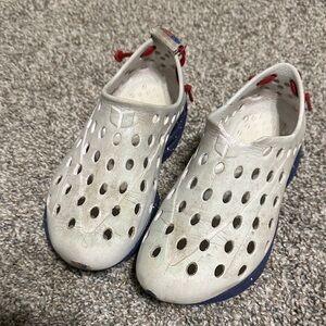 Kids' White and Blue Water Shoes